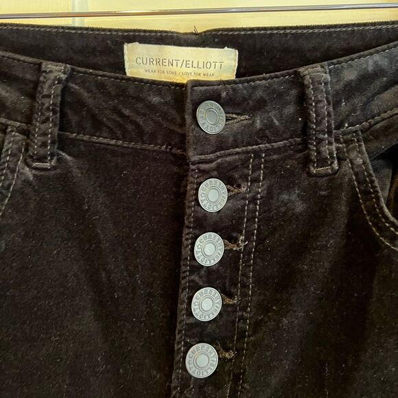 Current Elliott The Side Street Velvet Flare Jean - Picture 13 of 13